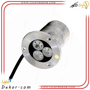 چراغ استخری 3 وات توکار رنگ نور انبه ای