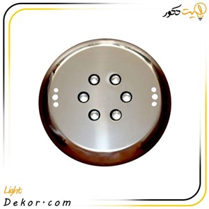 چراغ استخری روکار 6 وات گرد استیل (فلت) تک رنگ مدل 6RON برند نیفان
