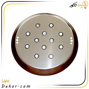 چراغ استخری روکار 12 وات گرد استیل (فلت) تک رنگ مدل 12RON برند نیفان