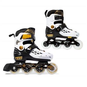 YF YOUFU Adjustable Inline Skates for Boys/Girls/Kids/Adult, Roller Skate/Blades with Triple Protection, Front Foot Shield, Hard PU Wheels, Patines with Light-up Wheel for Youth, Men, Women 