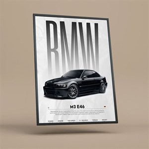 تابلو دکوراتیو پرمیومBMW M3 E46