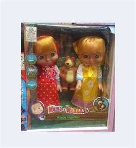 عروسک ماشا و میشا مدل K255C1  Masha and the Bear Doll K255C1