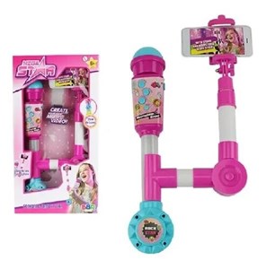 میکروفن پایه دار با موبایل سلفی no.my6611-31Handheld Microphone with Selfie Stick no.my6611-31