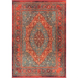 فرش محتشم طرح هلنا کد 25TT0070 لاکی (پسکرایه)