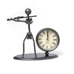 Yeahii Iron Table Desk Alarm Clock With Creative Musical Instrument Gadget Decoration Craft Gift Handiwork (#3:Fife) 