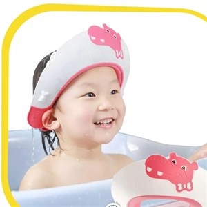 کلاه حمام نوزاد و کودک سیلیکونی طرح اسب آبی