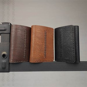 کیف پول چرمی ۳ لت جیبی مدل رودوخت برند دقت - ۶ کارت، جای اسکناس و زیپ داخلی