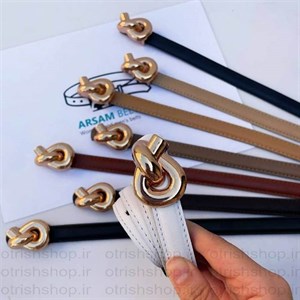 کمربند زنانه وارداتی سگک گره اعلا 2 سانتیمتر