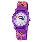 Zeiger Watches for Girls Time Teacher Watch Kids Children Easy Read Analog Wrist Watch with Lovely Cartoon 3D Silicone Strap