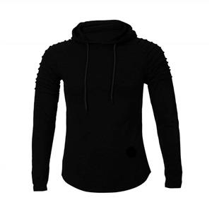 FRCOLT Men's Autumn Casual Tops Long Sleeve with Zipper T-Shirt Hooded Sweatshirt