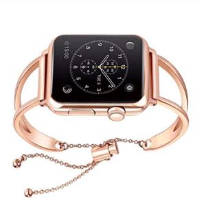 WONMILLE Bracelet for Apple Watch Band 38mm 42mm, Classy Stainless Steel Jewelry Bangle for iWatch Bands Strap Wristbands Unique Fancy Style for Women Girls with Pendant and Tassel 