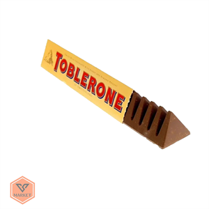 شکلات شیری سوئیسی توبلرون (Toblerone) با تکههای عسل و نوقای بادام