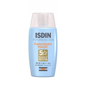 کرم ضد آفتاب بدون رنگ ایزدین SPF 50 مدل water_magic مناسب برای انواع پوست حجم 50 میلی‌لیتر