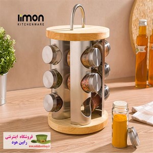 ادویه گردان 12 عددی استیل و چوب