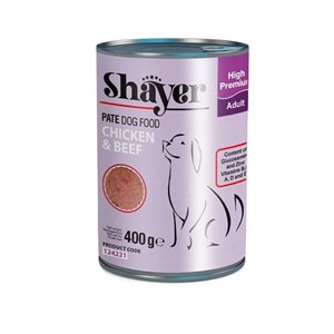 کنسرو سگ مدل شایر طعم مرغ و گوشت وزن 400گرم