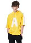 Zengjo Men's Short Sleeve Active Sportwear Hip Hop Sweatshirt Solid Fashion Hoodie T-Shirt