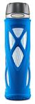 ZULU Atlas Glass Water Bottle with Silicone Sleeve, 20 oz, Blue