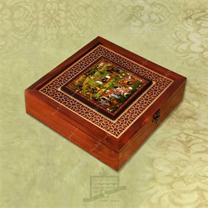 جعبه چوبی (طرح P2*1*28) -آجیل و خشکبار ، دمنوش ، گز و شکلات ، میوه خشک ، هدیه و کادو
