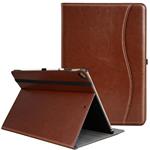 Ztotop Case for iPad Pro 12.9 Inch 2017/2015 (Old Model,1st & 2nd Gen), Premium Leather Business Folding Stand Folio Cover with Auto Wake/Sleep and Document Card Slots, Multiple Viewing Angles, Brown