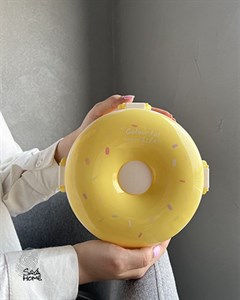 ظرف غذا کودک (لانچ باکس طرح دونات) سبک و فانتزی