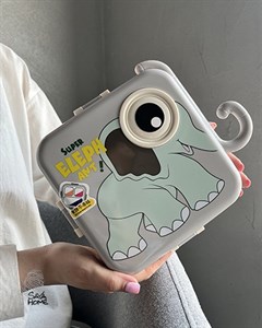 ظرف نگهدارنده غذا (لانچ باکس) طرح فیل دو طبقه استیل ELEPHANT