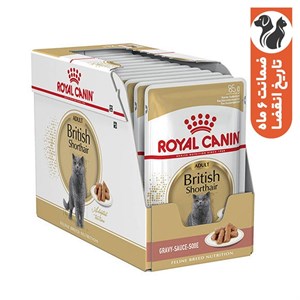 پوچ گربه رویال کنین مدل British بسته 12 عددی