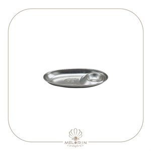مزه خوری استیل بیضی کوچک