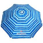 Tommy Bahama 6.5 ft Fiberglass Beach Umbrella with Sand Anchor Aluminum Pole, UPF 100+ and Tilt