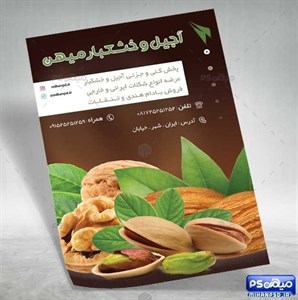 تراکت لایه باز آجیل فروشی
