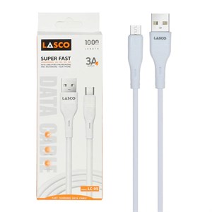 کابل شارژ فست اندروید Lasco مدل LC-05 - سفید - DST (گارانتی شش ماهه)