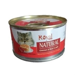 کنسرو گربه مدل نچرال طعم مرغ و گوشت در ژله رویال کوکو