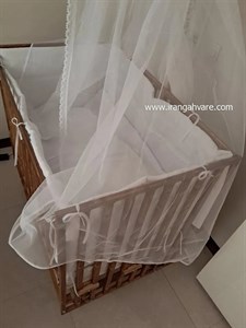 تخت و گهواره چوبی مدل ویکتوریا