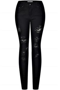 2LUV Women's Trendy Colored Distressed Skinny Jeans 