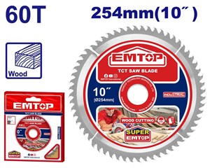 تیغه اره TCT ۱۰ اینچ EMTOP مدل ETCT125423
