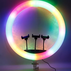 رینگ لایت 22 اینچ RGB LED 3D-56 همراه پایه