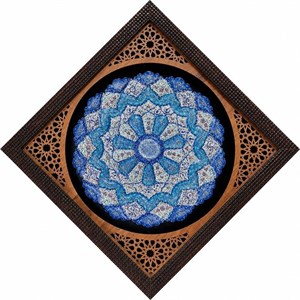 بشقاب میناکاری مشبک 30 دیواری کاظمی 