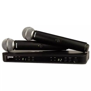 میکروفن بیسیم وکال دو دسته SHURE مدل BLX 288/SM58(اصلی)