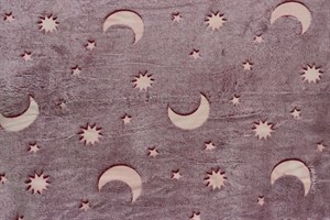 پتو شب نما دو نفره طرح ماه و ستاره زرشکی 🌌