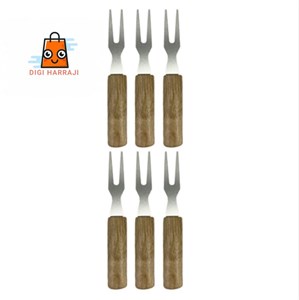زیتون خوری زیتون‌خوری ۶ عددی با دسته چوبی – شیک و کاربردی برای پذیرایی مدرن 