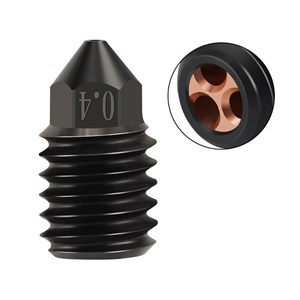 نازل فولادی سخت شده جریان بالا 0.4mm مناسب Bambu Lab CHT X1 / X1C / P1P / P1S