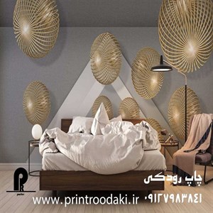 پوستر دیواری سه بعدی گوی های فلزی