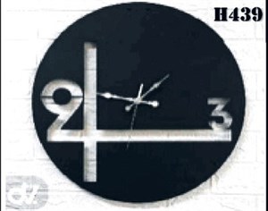 ساعت دیواری لیزری فلزی  H439