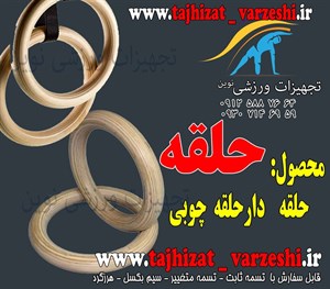 فقط حلقه  دارحلقه چوبی تجهیزات ورزشی نوین 1 جفت
