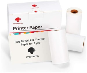 رول برچسپ دار حرارتی phomemo عرض 53  میلیمتر طول 3.5 متر مناسب مینی پرینتر فوممو M02/T02/Q02