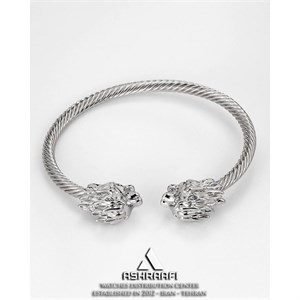 دستبند النگویی نقره‌ای Lion Bracelet S1