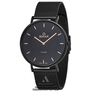 ساعت مینیمال اوماکس مشکی Omax VG02M22I