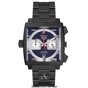 ساعت مردانه بند مشکی Tag Heuer Monaco Gulf BL2