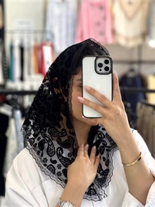 مینی اسکارف توری سه گوش دانتل