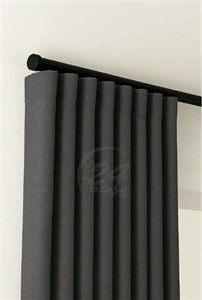 پرده مینیمال کتان ساده طوسی تیره