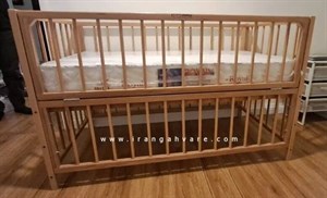تخت کودک چوبی مدل ایلیا (طرح ایکیا)